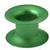 Groene cilinder met een brede rand aan de boven- en onderkant, vergelijkbaar met een omgekeerde hoedvorm.
