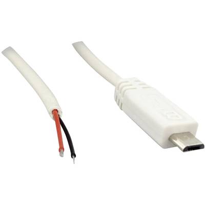 Kant-en-klaar vervaardigde micro-USB-B stekker met open kabeluiteinde Stekker, recht  Micro-USB-B stekker 10080105 BKL E