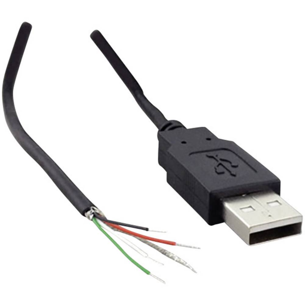 USB-A-stekker 2.0 met open kabeluiteinde Stekker, recht 10080109 USB-A-stekker 2.0 10080109 BKL Electronic 1 stuk(s)