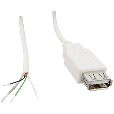 USB-A-koppeling 2.0 met open kabeluiteinde Koppeling, recht  USB-A-koppeling 2.0 10080112 BKL Electronic 1 stuk(s)