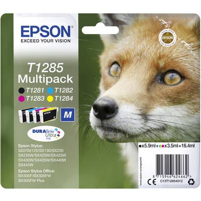 Epson Inkt T1285 Origineel Combipack Zwart, Cyaan, Magenta, Geel C13T12854012