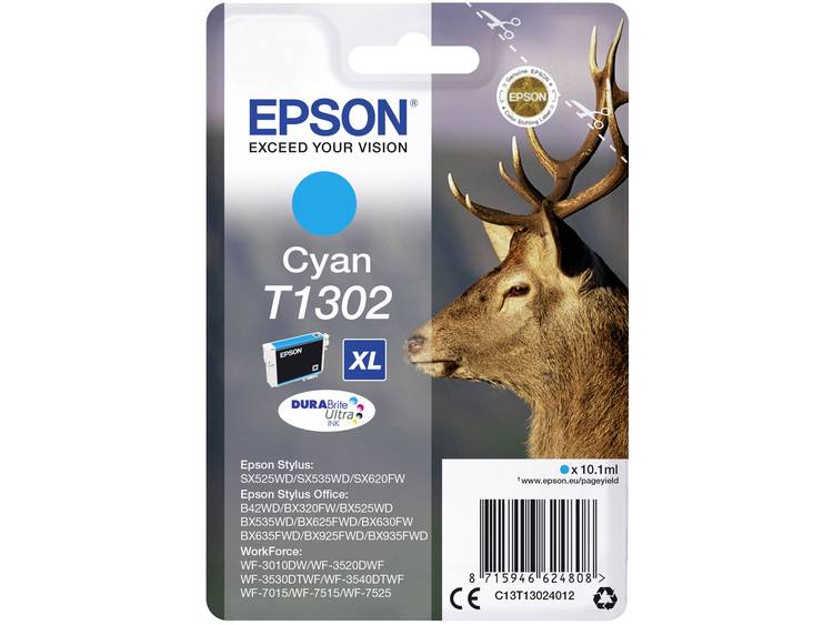 Epson Inkt T1302 Origineel Cyaan C13T13024012