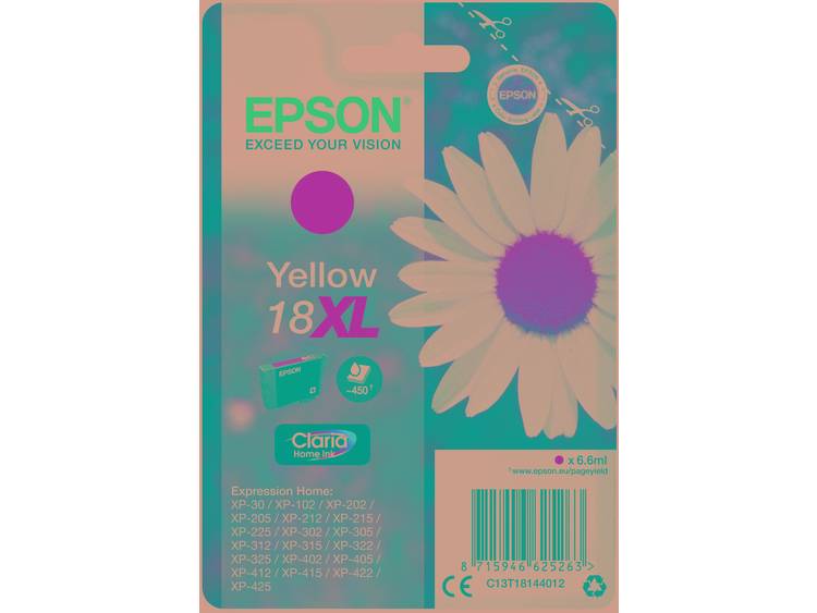 Epson C13T18144012 6.6ml 450pagina's Geel inktcartridge