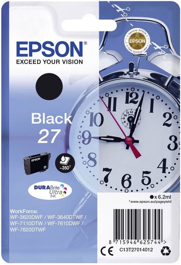 Epson Inktcartridge 27 Origineel  Zwart C 13 T 27014012