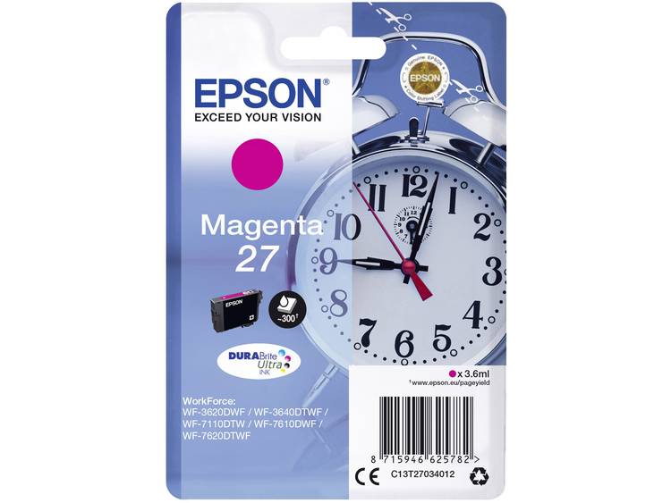 Epson C13T27034012 3.6ml 300pagina's Magenta inktcartridge