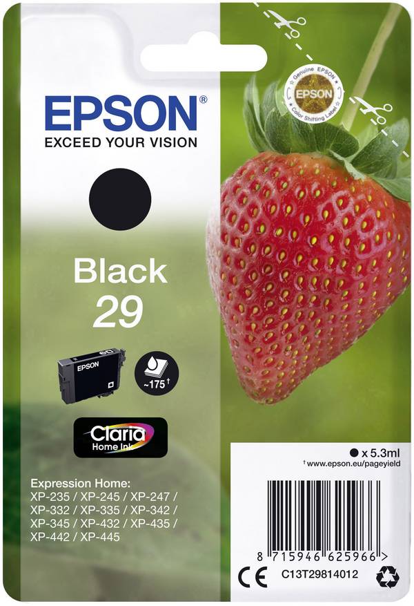 Epson Inktcartridge 29 Origineel  Zwart C 13 T 29814012
