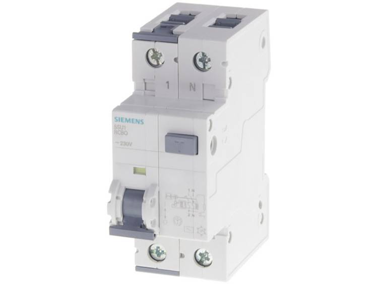 Aardlekschakelaar-zekeringautomaat 2-polig 16 A 0.03 A 230 V Siemens 5SU1354-4KK16