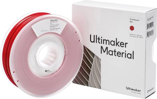 UltiMaker PLA - M0751 Red 750 - 211399 Filament PLA kunststof 2.85 mm 750 g Rood 1 stuk(s)