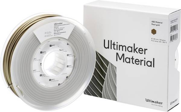 UltiMaker ABS - M2560 Pearl Gold 750 - 206127 Filament ABS kunststof 2.85 mm 750 g Goud 1 stuk(s)