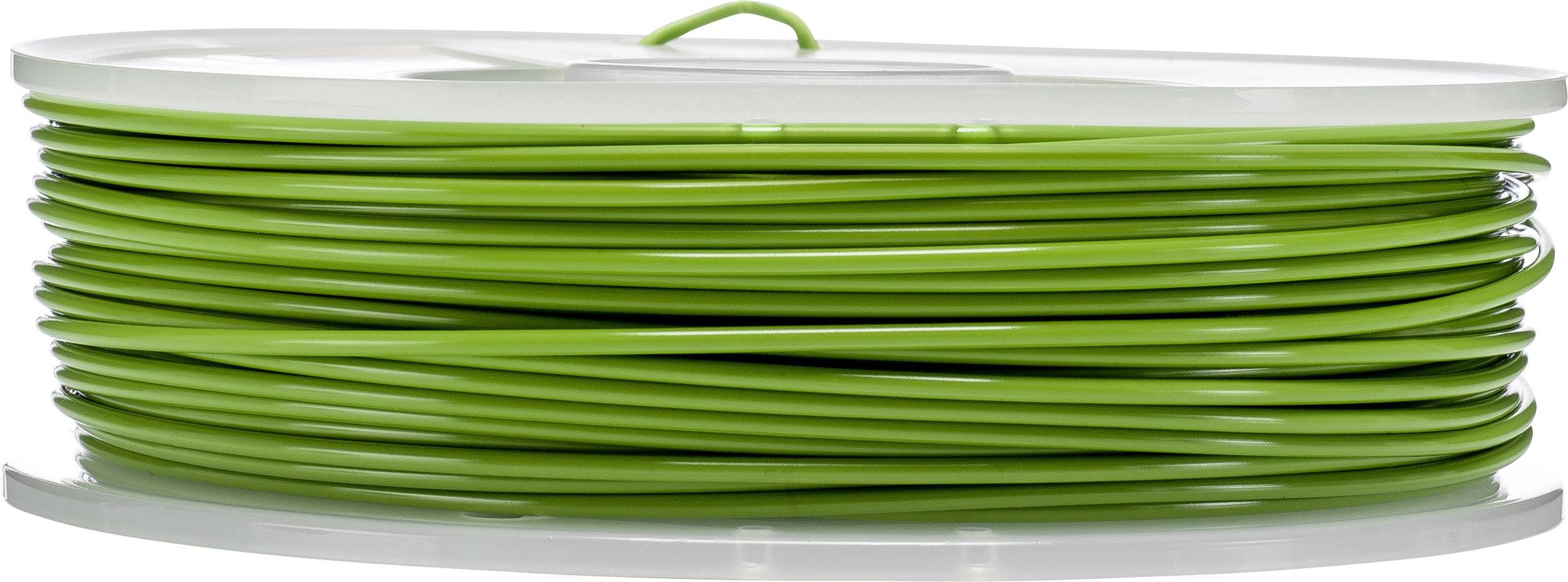 Groene spoel met kunststofdraad, geschikt voor 3D-printers of vergelijkbare machines.