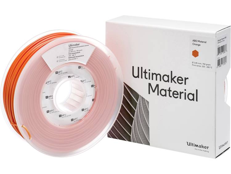 Ultimaker ABS M2560 Orange 750 206127 Filament ABS kunststof 2.85 mm Oranje 750 g