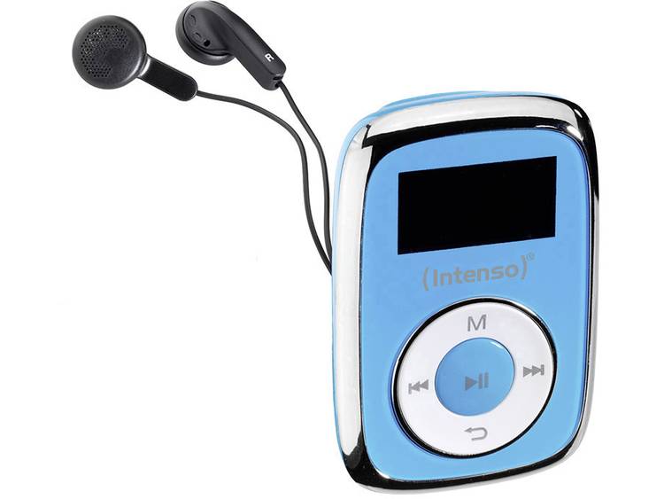 MP3-speler Intenso 8 GB Blauw Bevestigingsclip