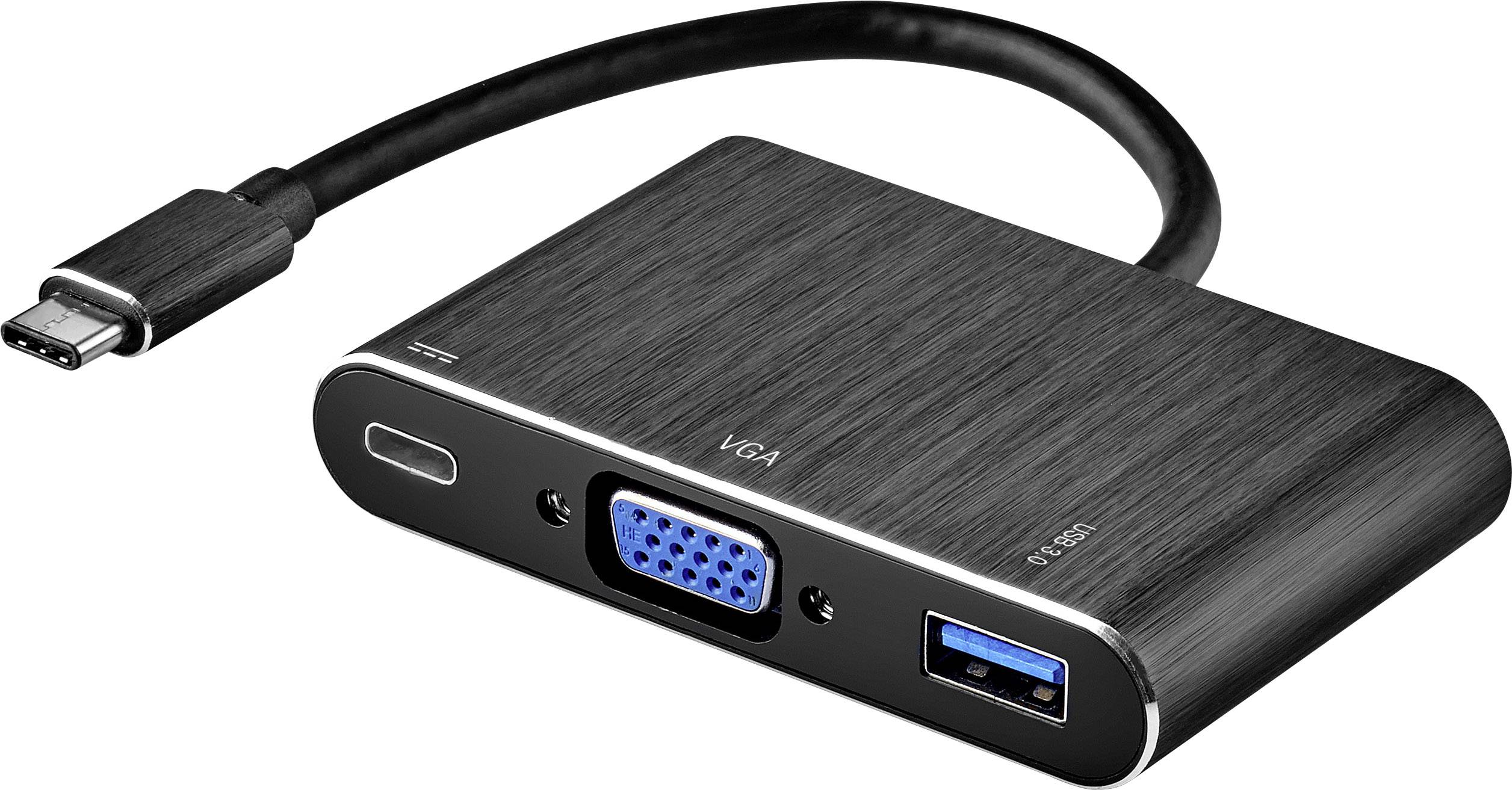 renkforce USB-C naar VGA + USB 3.0 Multiport-adapter ...