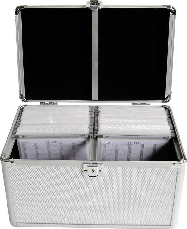 MediaRange  CD-koffer 200 CD's/DVD's/Blu-rays Aluminium Zilver 1 stuk(s) (b x h x d) 30.1 x 18 x 19 cm BOX75