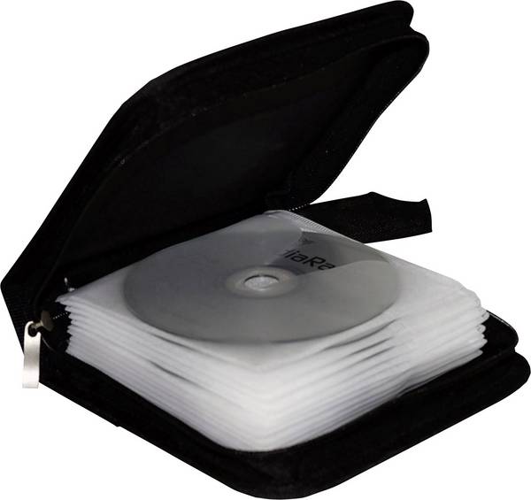 MediaRange  CD-tas 24 CD's/DVD's/Blu-rays Nylon Zwart 1 stuk(s) (b x h x d) 16.4 x 3.9 x 15.6 mm BOX50