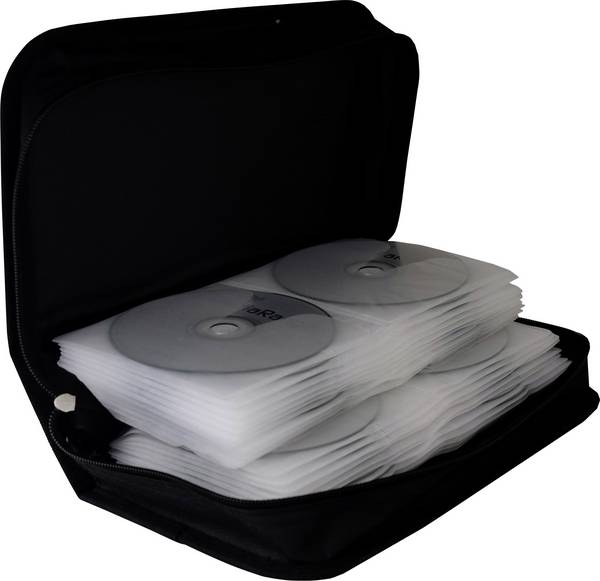 MediaRange  CD-tas 96 CD's/DVD's/Blu-rays Nylon Zwart 1 stuk(s) (b x h x d) 28.9 x 8.8 x 16.8 mm BOX55