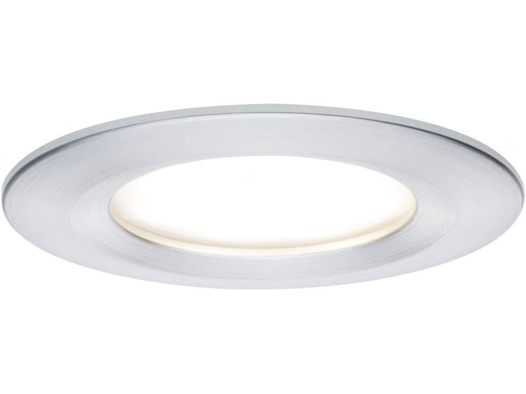 LED badkamer inbouwlamp 6.8 W Warm-wit Paulmann 93900 Coin Slim Aluminium (geborsteld)