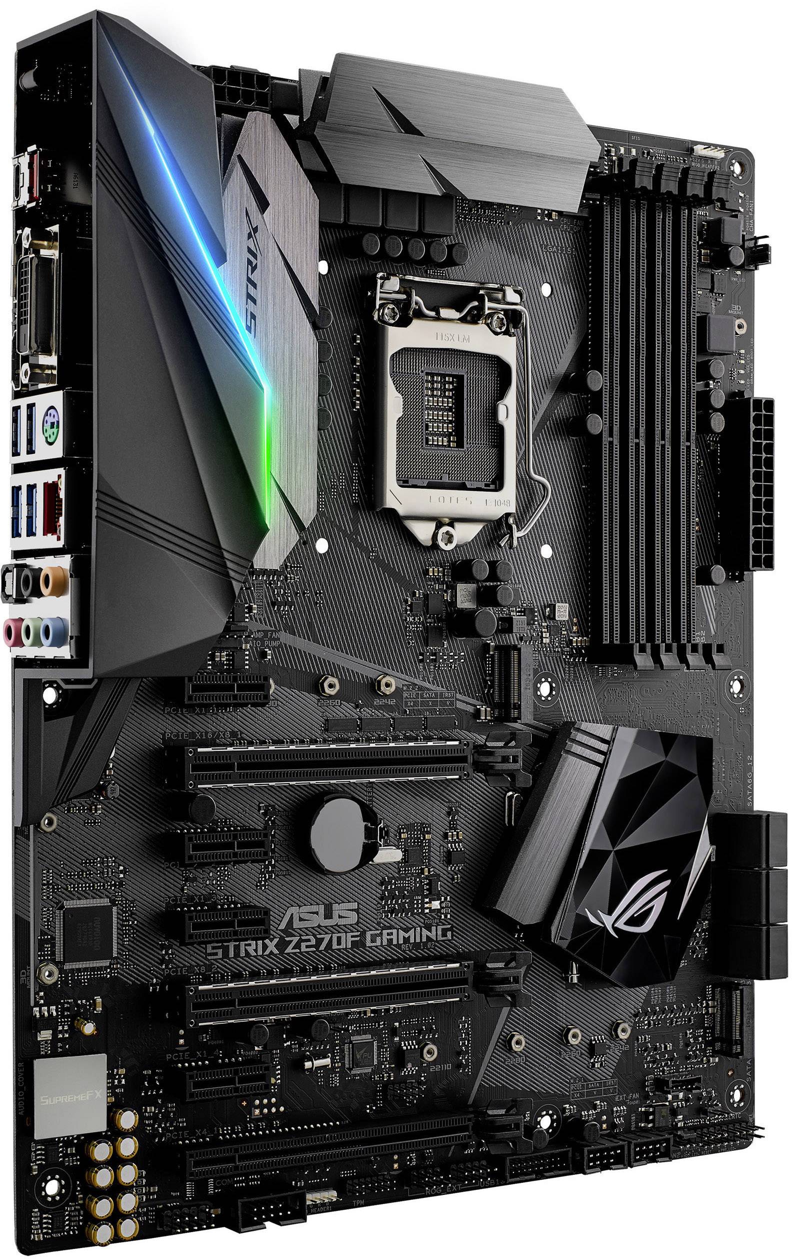 Asus ROG STRIX Z270F GAMING Moederbord Socket Intel LGA 1151 Vormfactor ATX Moederbord chipset Intel® Z270-0