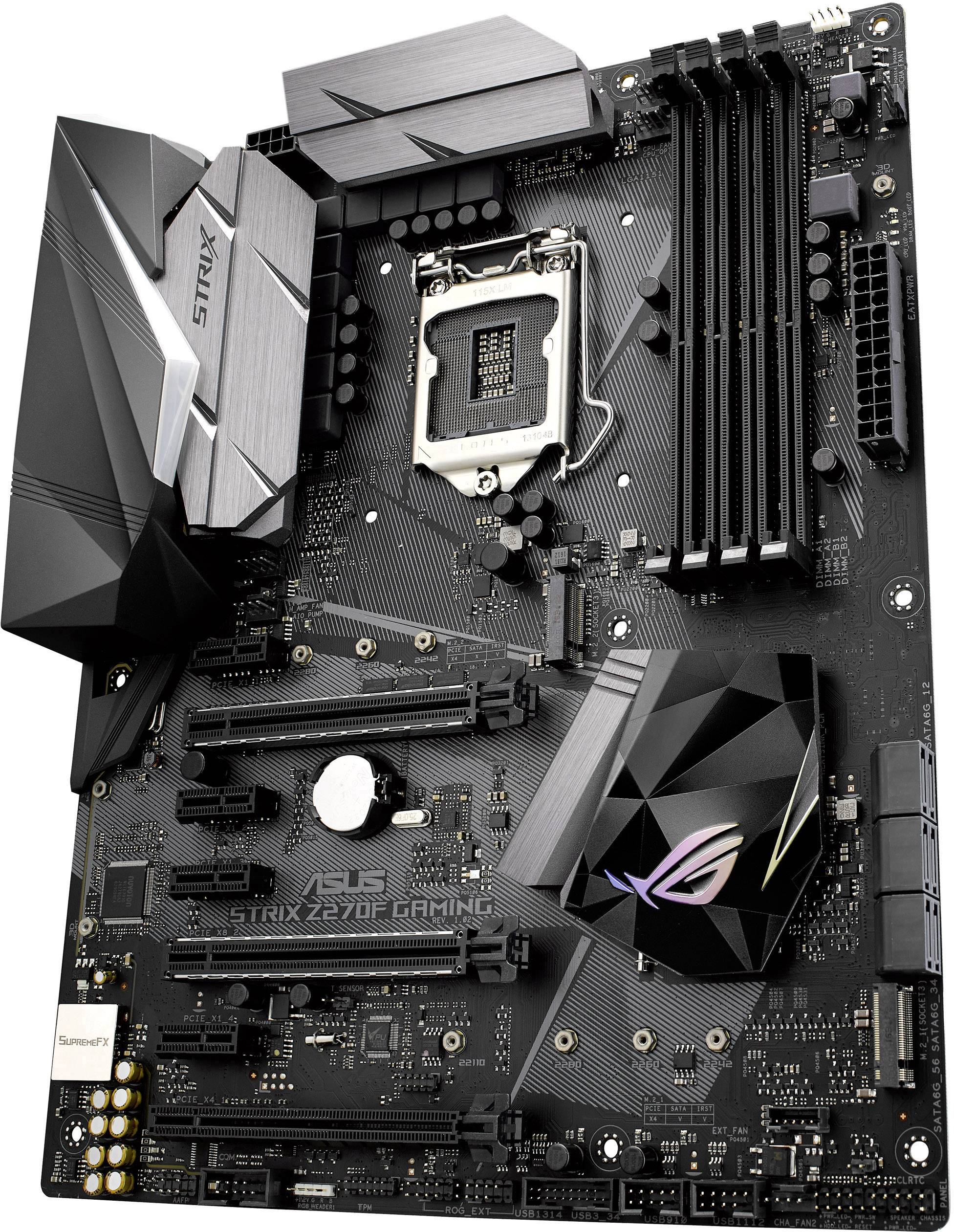 Asus ROG STRIX Z270F GAMING Moederbord Socket Intel LGA 1151 Vormfactor ATX Moederbord chipset Intel® Z270-3