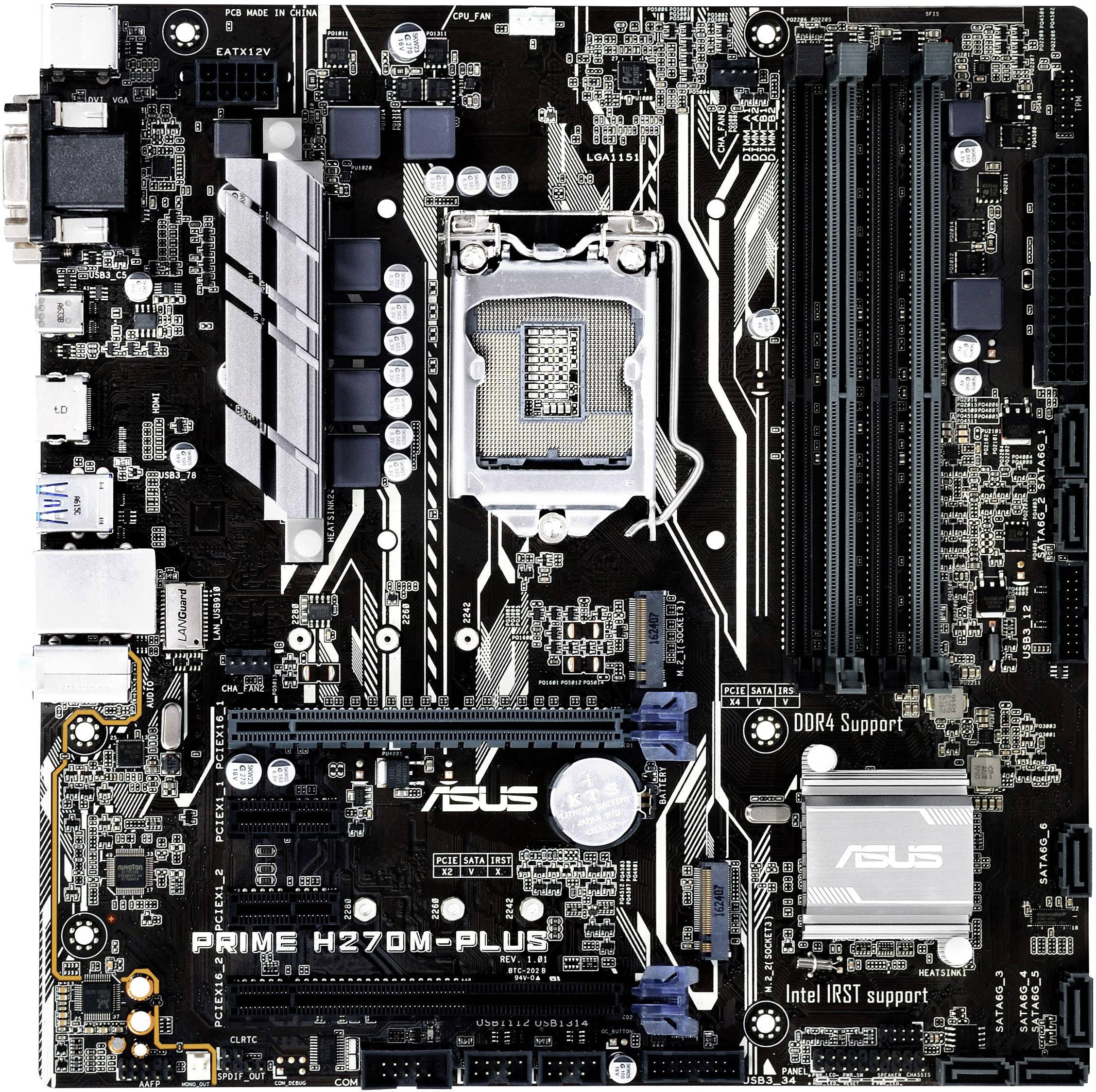 Asus PRIME H270M-PLUS Moederbord Socket Intel® 1151 Vormfactor Mini-ATX ...