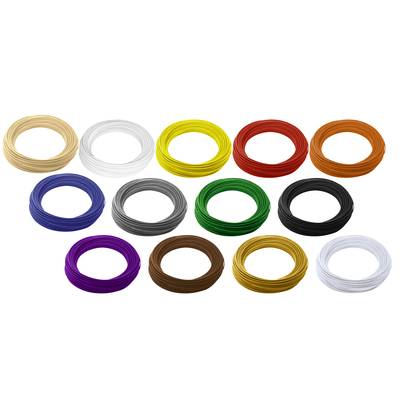 Renkforce Filamentpakket PLA kunststof  1.75 mm Natuur, Wit, Geel, Rood, Oranje, Blauw, Grijs, Groen, Zwart, Purper, Bru