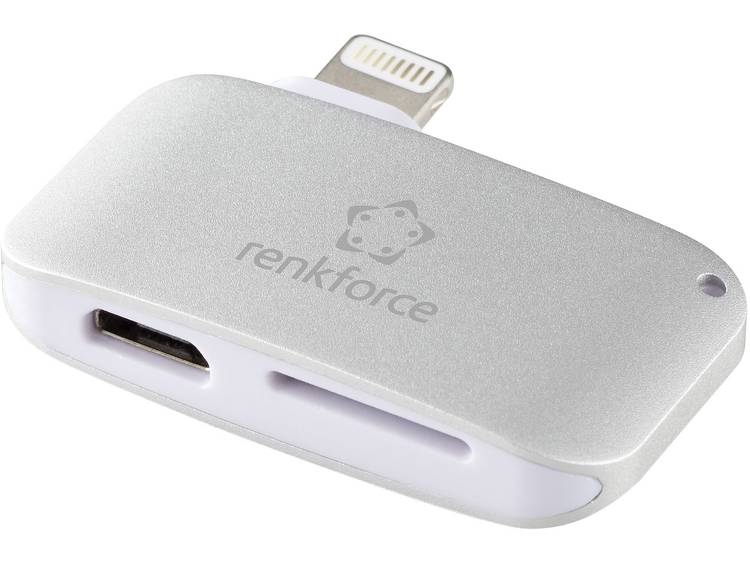 Renkforce CR53E-APPLE Externe geheugenkaartlezer Apple Lightning Zilver