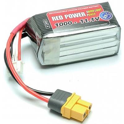 Red Power LiPo accupack 11.1 V 1000 mAh Aantal cellen: 3 25 C Softcase XT60