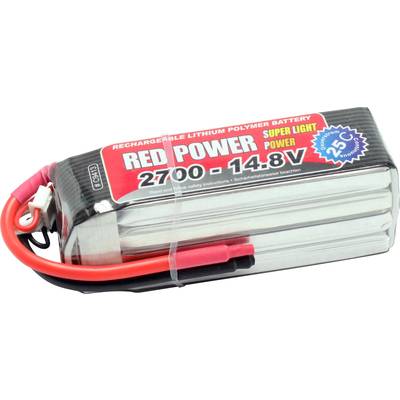 Red Power LiPo accupack 14.8 V 2700 mAh Aantal cellen: 4 25 C Softcase Open kabeleinden