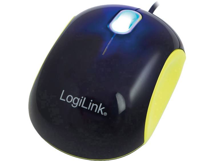LogiLink USB muis Optisch Zwart, Geel