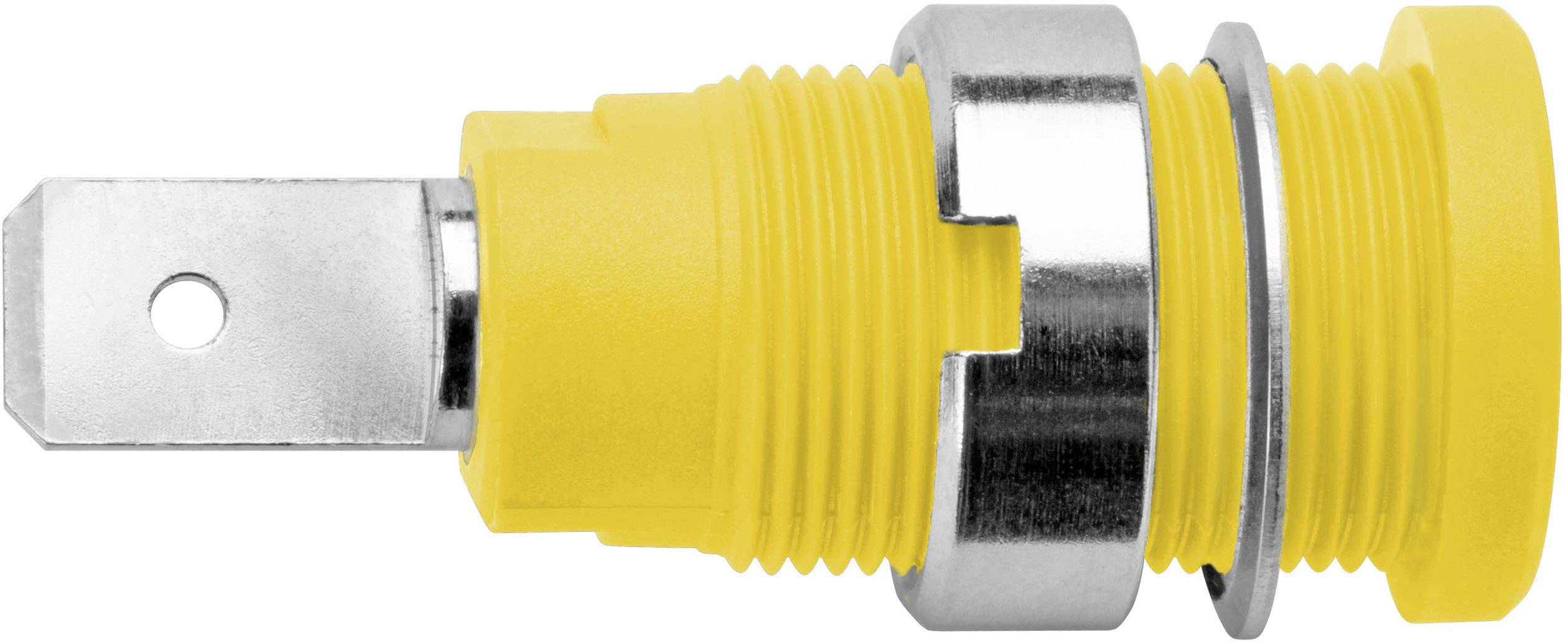 Schützinger SEB 6452 Ni / GE Veiligheids-labconnector, female Bus, inbouw verticaal Stift-Ø: 4 mm Geel 1 stuk(s)