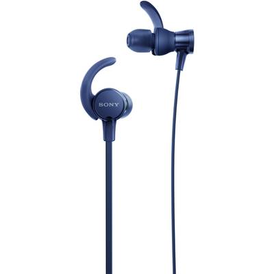Sony MDR-XB510AS In Ear oordopjes  Sport Kabel  Blauw  Waterbestendig, Bestand tegen zweet