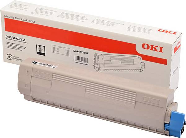 OKI Tonercassette C823 C833 C843 Origineel  Zwart 7000 bladzijden 46471104
