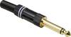 BKL Electronic 0102011 Jackplug 6,35 mm Stekker, recht Aantal polen: 2 Mono Zwart, Wit 1 stuk(s)