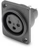 Hicon HI-X3DF-HD-B XLR-connector Flensbus Aantal polen: 3 Zwart 1 stuk(s)
