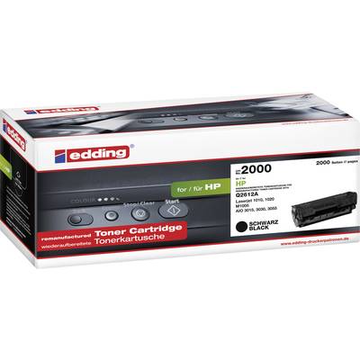 Edding EDD-2000 Tonercassette  vervangt HP 12A Zwart 2000 bladzijden Compatibel Toner