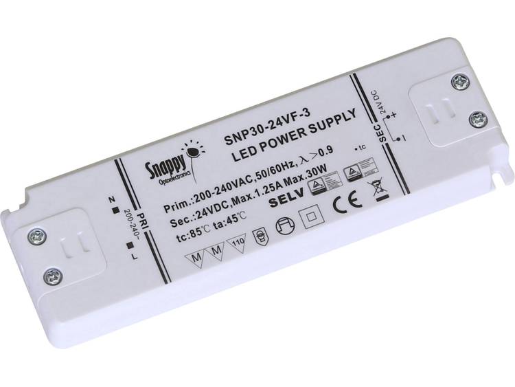 LED-transformator Constante spanning Dehner Elektronik Snappy SE30-12VL 30 W 0 2.5 A 12 V-DC Niet di