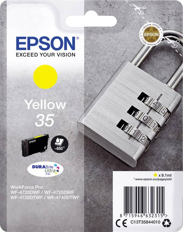 Epson Inktcartridge 35 Origineel  Geel C 13 T 35844010