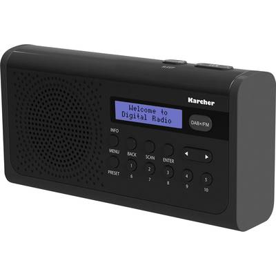 Karcher DAB 2405 Radio DAB+, VHF (FM)   Zwart