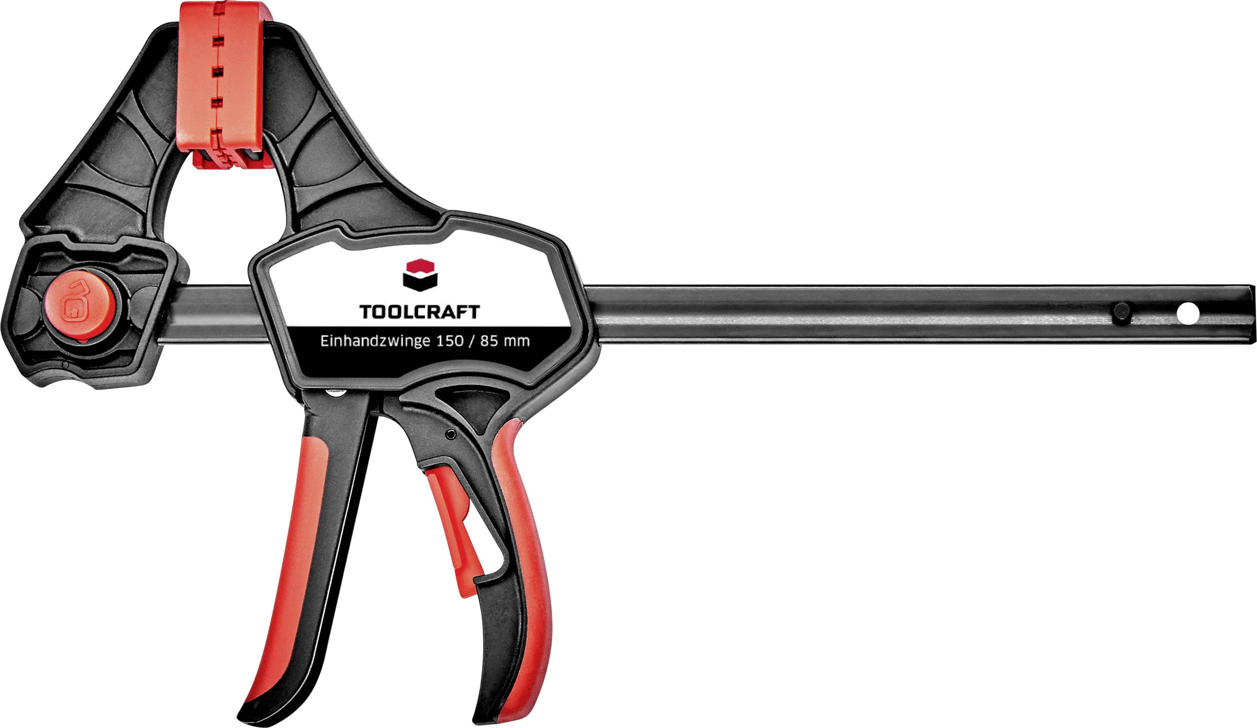 TOOLCRAFT 1544398-1 Klauwklem Spanbreedte (max.):150 mm Afmeting, lengte: 380 mm Afm. werkbereik:85 mm