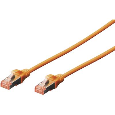 Digitus DK-1644-005/OR RJ45 Netwerkkabel, patchkabel CAT 6 S/FTP 0.50 m Oranje Halogeenvrij, Verdraaide paren 1 stuk(s)
