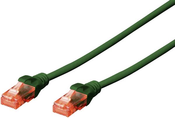 Digitus DK-1617-0025/G RJ45 Netwerkkabel, patchkabel CAT 6 U/UTP 0.25 m Groen Halogeenvrij, Verdraaide paren 1 stuk(s)