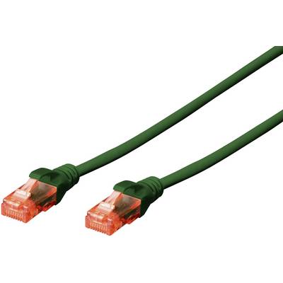 Digitus DK-1617-0025/G RJ45 Netwerkkabel, patchkabel CAT 6 U/UTP 0.25 m Groen Halogeenvrij, Verdraaide paren 1 stuk(s)-0