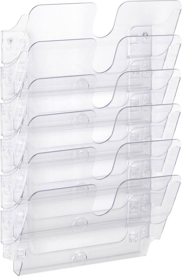 Durable FLEXIPLUS 6 A4 QUER 1700014401 Folderhouder Zwart, Transparant DIN A4 liggend 1 stuk(s) Aantal vakken: 6 (b x h x d) 340 x 520 x 100 mm