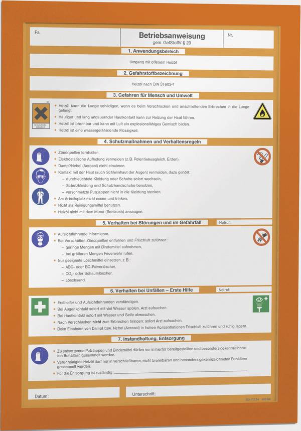 Duurzaam magnetisch frame Duraframe A4 grootverpakking van 10 stuks oranje