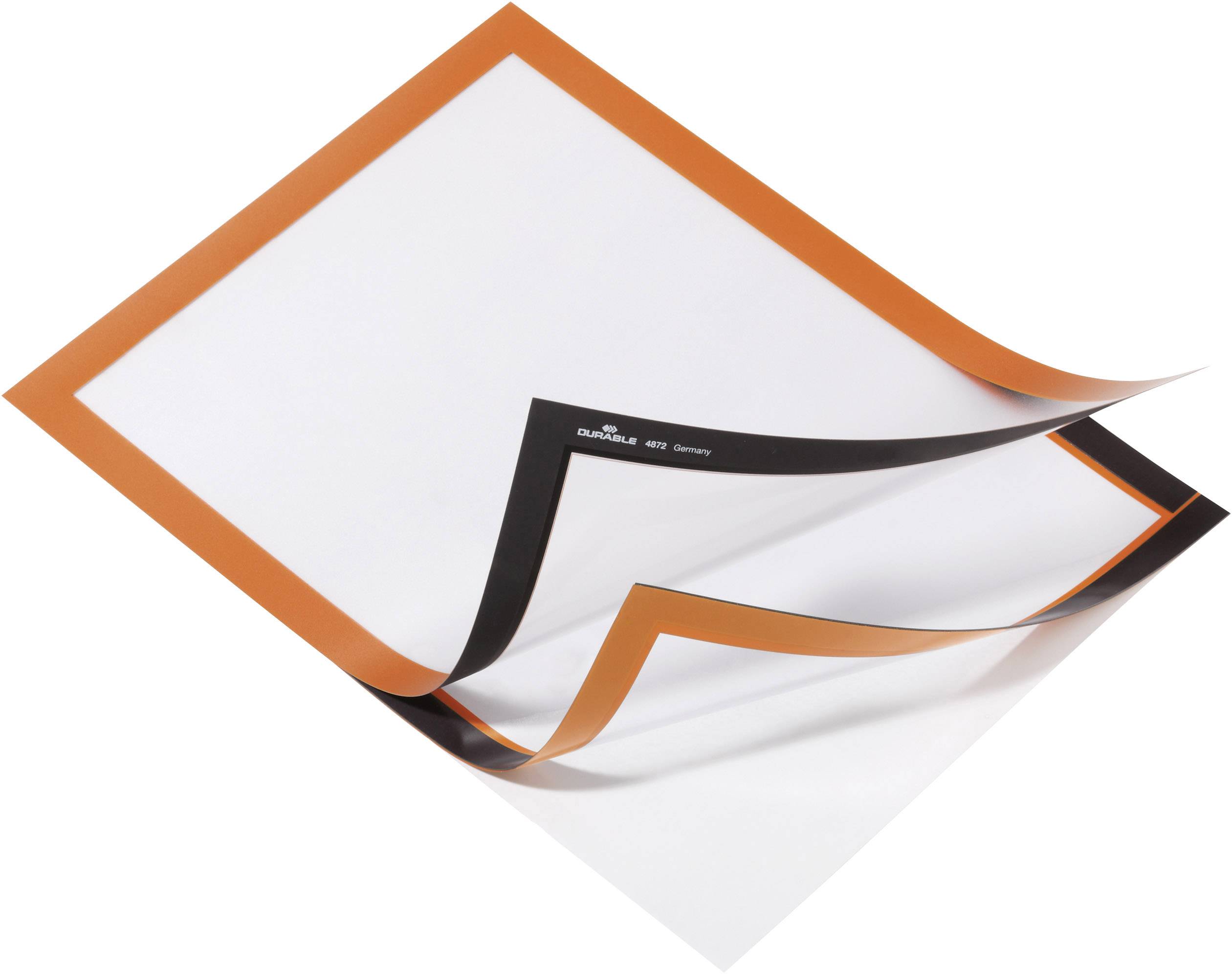 Duurzaam magnetisch frame Duraframe A4 grootverpakking van 10 stuks oranje-3