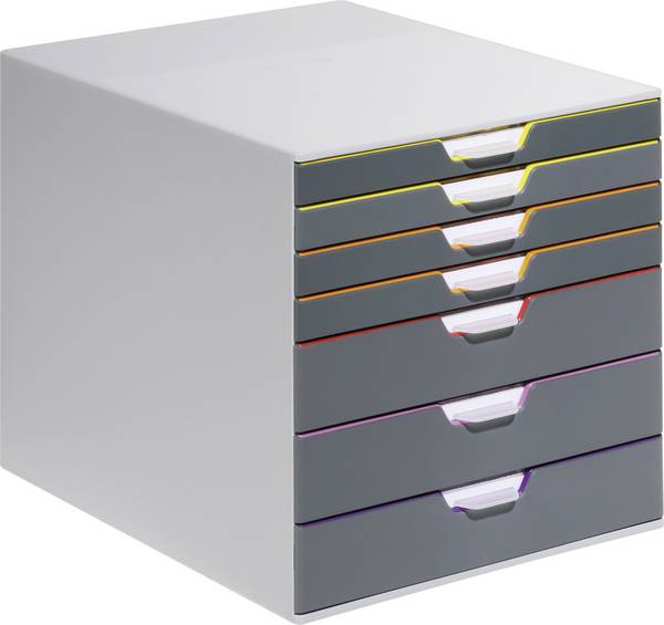 Durable VARICOLOR 7 - 7607 760727 Ladebox Grijs DIN A4, DIN C4, Folio, Letter Aantal lades: 7