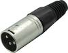 Kash 55002-S XLR-connector Stekker, recht Aantal polen: 3 Zwart 1 stuk(s)