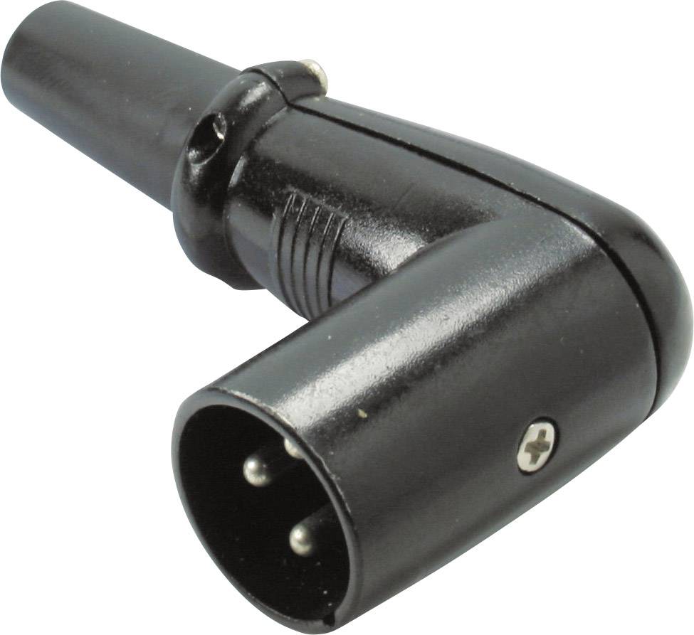 Kash 55006 XLR-connector Stekker, haaks Aantal polen: 3 Zwart 1 stuk(s)