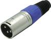 Kash 55002-B XLR-connector Stekker, recht Aantal polen: 3 Blauw 1 stuk(s)
