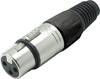 Kash 55022-S XLR-connector Koppeling, recht Aantal polen: 3 Zwart 1 stuk(s)